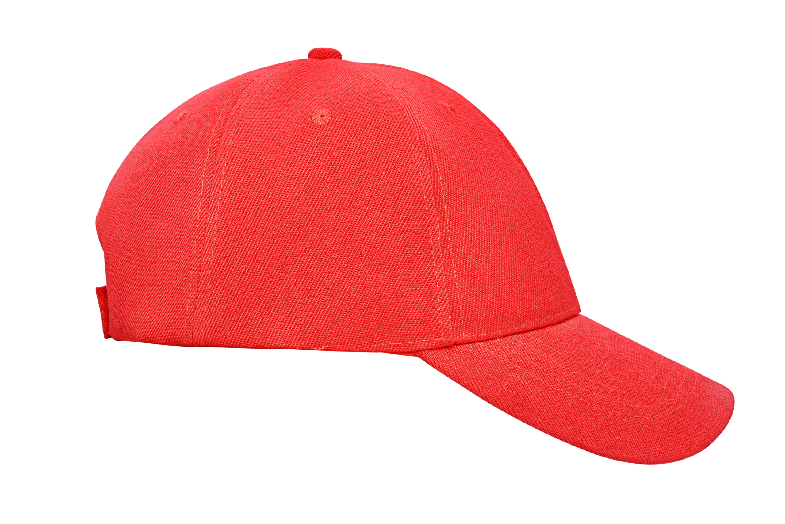 Red baseball cap isolated